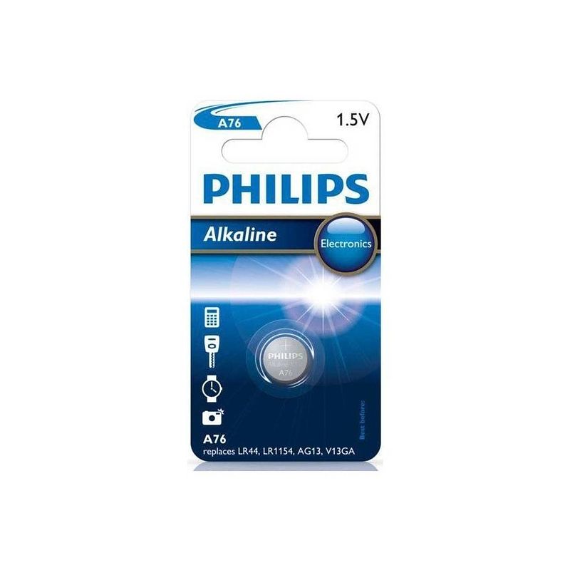 Foto van Philips alkaline a76 lr44 batterij 1.5v per stuk