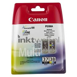 Foto van Canon pg-37 / cl-38 zwart en kleur cartridge