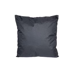 Foto van Bank/sier kussens voor binnen en buiten in de kleur zwart 45 x 45 cm - sierkussens