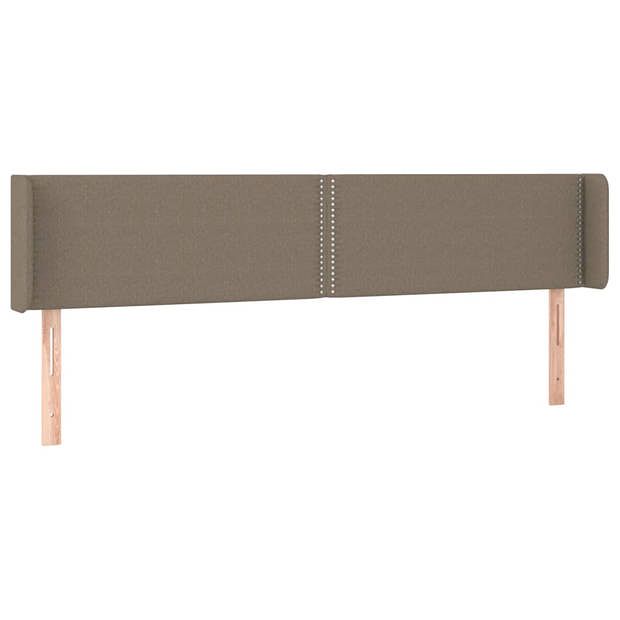 Foto van Vidaxl hoofdbord met randen 183x16x78/88 cm stof taupe