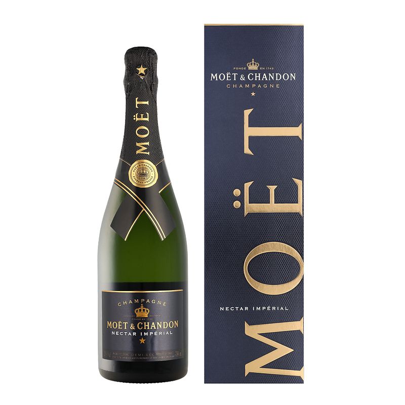 Foto van Moet & chandon nectar imperial 75cl wijn + giftbox