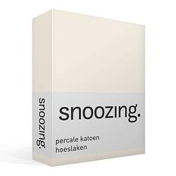 Foto van Snoozing - hoeslaken -180x210 - percale katoen - ivoor