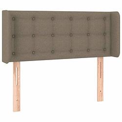 Foto van Vidaxl hoofdbord met randen 83x16x78/88 cm stof taupe