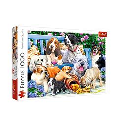 Foto van Massamarkt puzzel honden in de tuin 1000 stukjes
