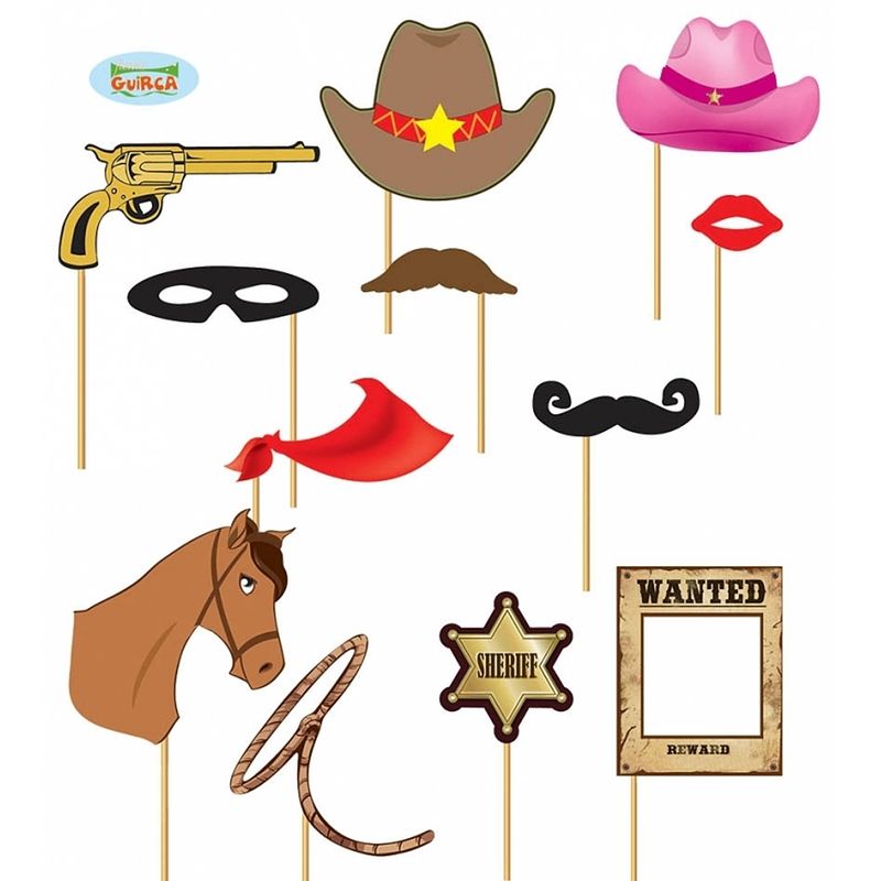 Foto van Foto prop set cowboy 12 delig - fotoprops