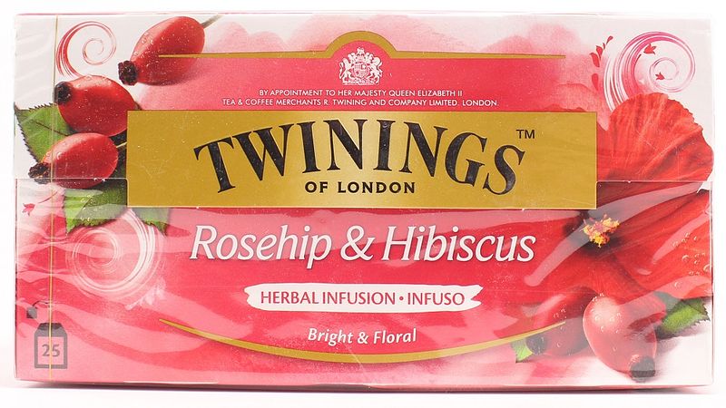Foto van Twinings rozenbottel- & hibiscusthee