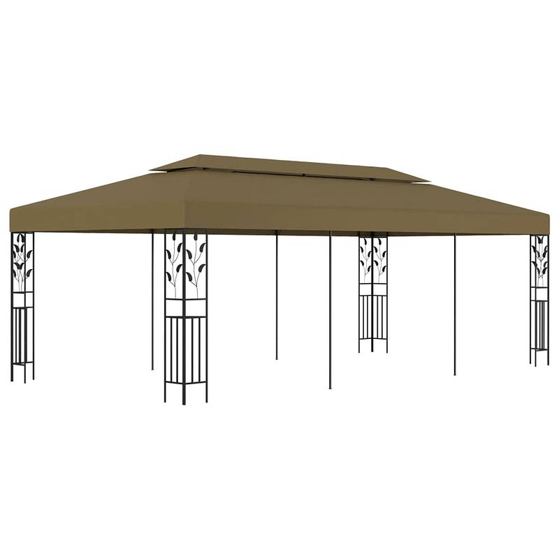 Foto van Vidaxl prieel 180 g/m² 6x3 m taupe