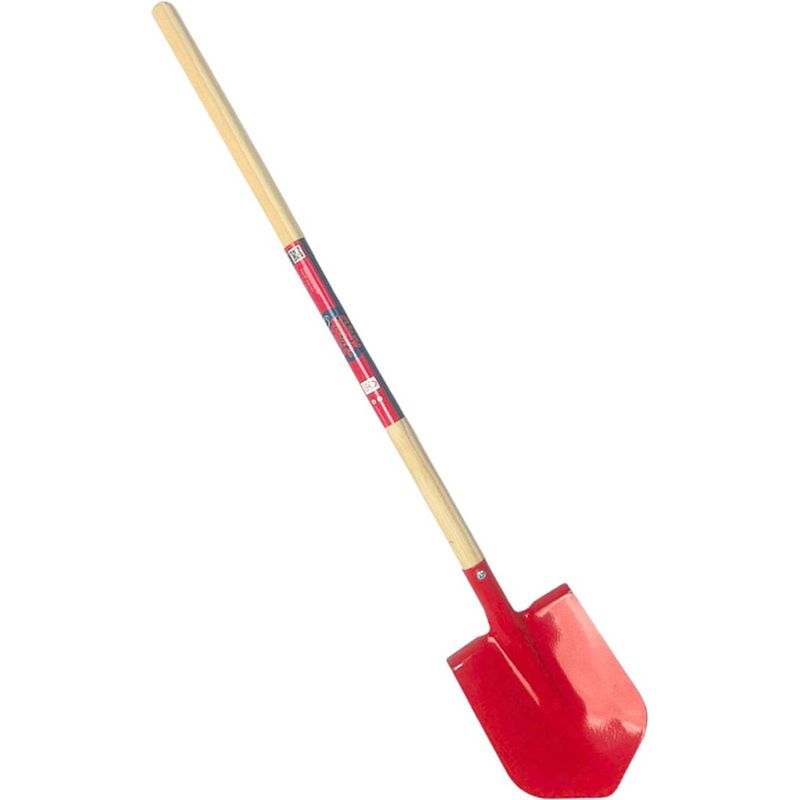 Foto van Synx tools kinderschopje mini spade rood - kinderspade - buitenspeelgoed - tuinierspeelgoed - inclusief steel 75cm