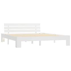 Foto van The living store bedframe massief grenen - 180x200 cm - wit