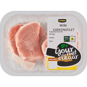 Foto van Jumbo mini varkensfilet ca. 160g aanbieding bij jumbo | 3 schalen