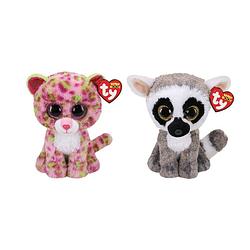 Foto van Ty - knuffel - beanie boo's - lainey leopard & linus lemur