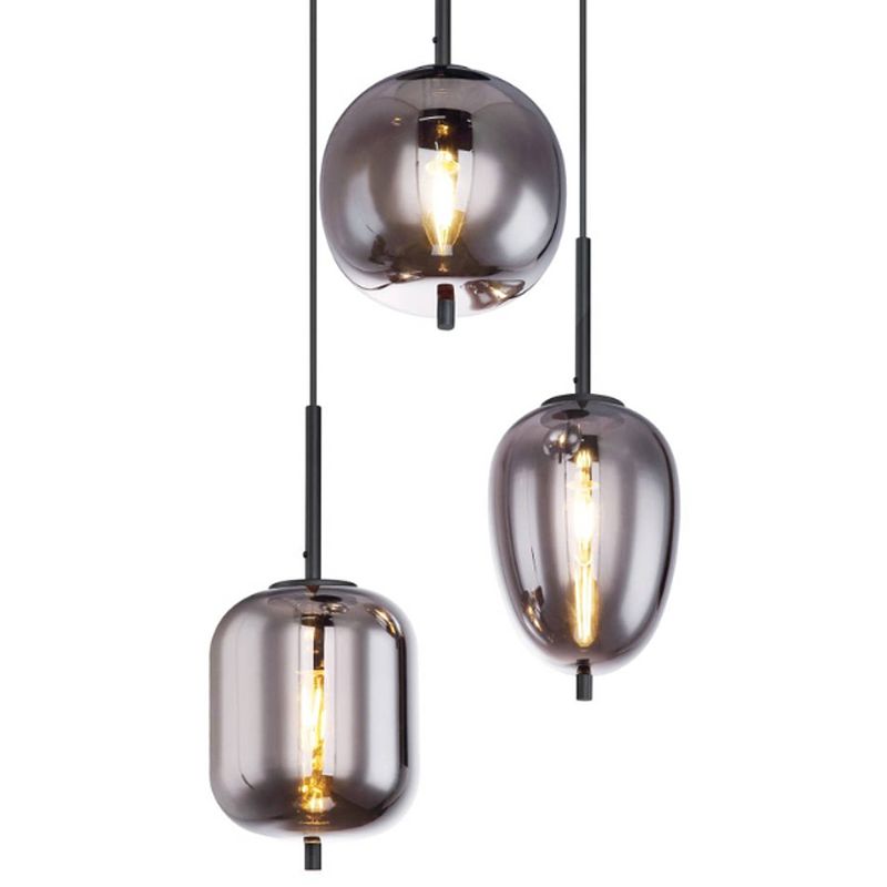 Foto van Industriële hanglamp blacky - l:46cm - e14 - metaal - zwart