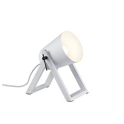Foto van Moderne tafellamp marc - hout - wit