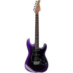 Foto van Mooer gtrs guitars professional 800 dark purple intelligent guitar met gigbag