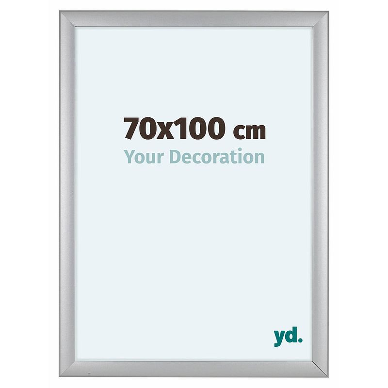 Foto van Fotolijst 70x100cm zilver mat mdf como