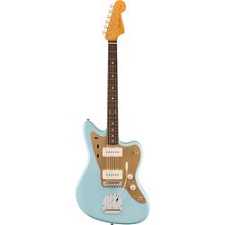 Foto van Fender vintera ii 50s jazzmaster rw sonic blue elektrische gitaar met deluxe gigbag