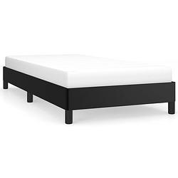 Foto van The living store bedframe - kunstleer - zwart - 203 x 103 x 25 cm - geschikt voor 100 x 200 cm matras