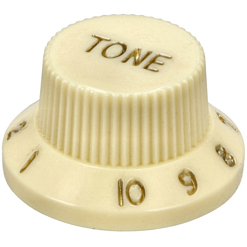 Foto van Fazley 11734 tone potmeter knop voor linkshandige gitaar (ivory)