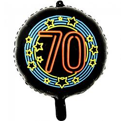 Foto van Wefiesta folieballon 70 neon 45 cm zwart