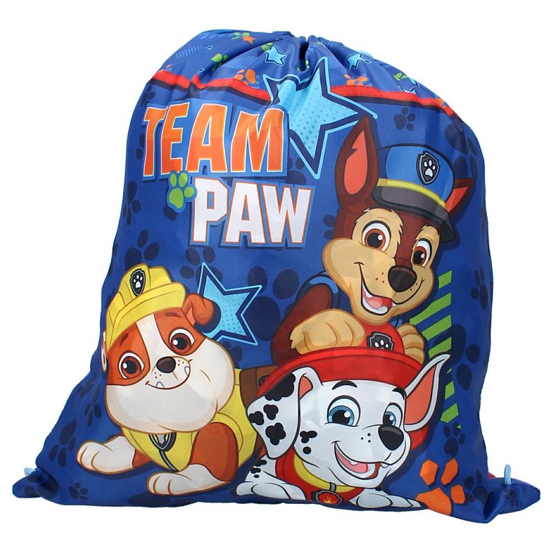 Foto van Paw patrol sport gymtas / rugzak 44 x 37 cm voor kinderen - gymtasje - zwemtasje