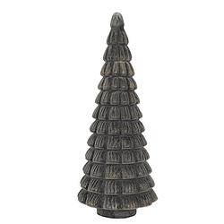 Foto van Haes deco - decoratieve kerstboom ø 18x46 cm - bruin - kerstversiering, kerstdecoratie