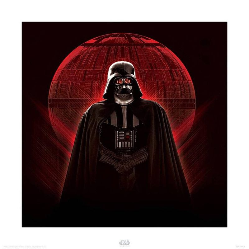 Foto van Pyramid star wars rogue one darth vader and death star kunstdruk 40x40cm