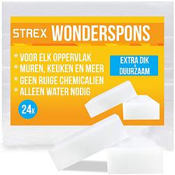 Foto van 24x wonderspons schoonmaakspons sponsjes magic eraser wondersponzen alle oppervlakken vlekken verwijderen