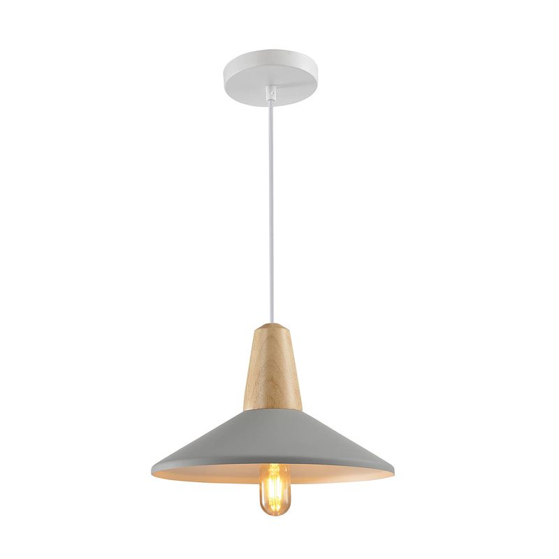 Foto van Quvio hanglamp rond grijs - quv5068l-grey