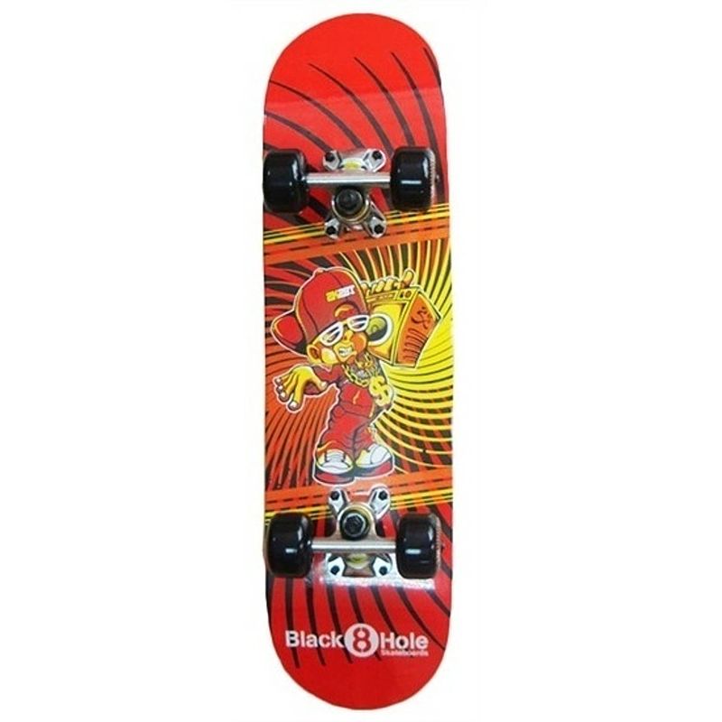 Foto van Black 8 hole boombox skateboard skb 24's's junior rood