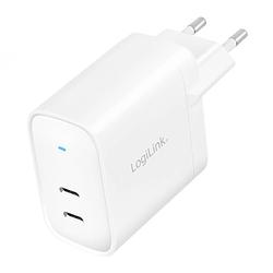 Foto van Logilink pa0282 pa0282 usb-oplader 2 x usb-c bus (power delivery) binnen, thuis usb power delivery (usb-pd)