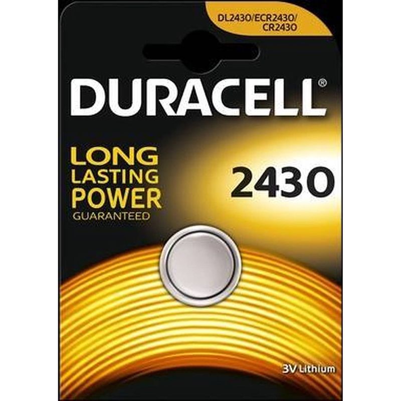 Foto van 1 stuks duracell cr2430 3v lithium knoopcelbatterij