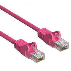 Foto van Cat 5e - u/utp - netwerkkabel - patchkabel - internetkabel - 1 gbps - 0.5 meter - roze - allteq