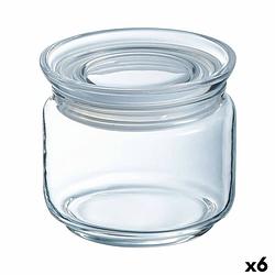 Foto van Pot luminarc pav transparant siliconen glas (500 ml) (6 stuks)