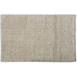 Foto van Msv badkamerkleedje/badmat voor op de vloer - creme wit - 45 x 70 cm - badmatjes