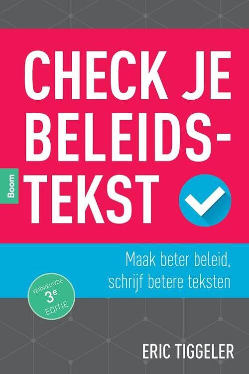 Foto van Check je beleidstekst - eric tiggeler - paperback (9789024439188)