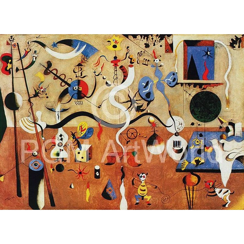 Foto van Joan miro - il carnevale d'sarlecchino kunstdruk 80x60cm