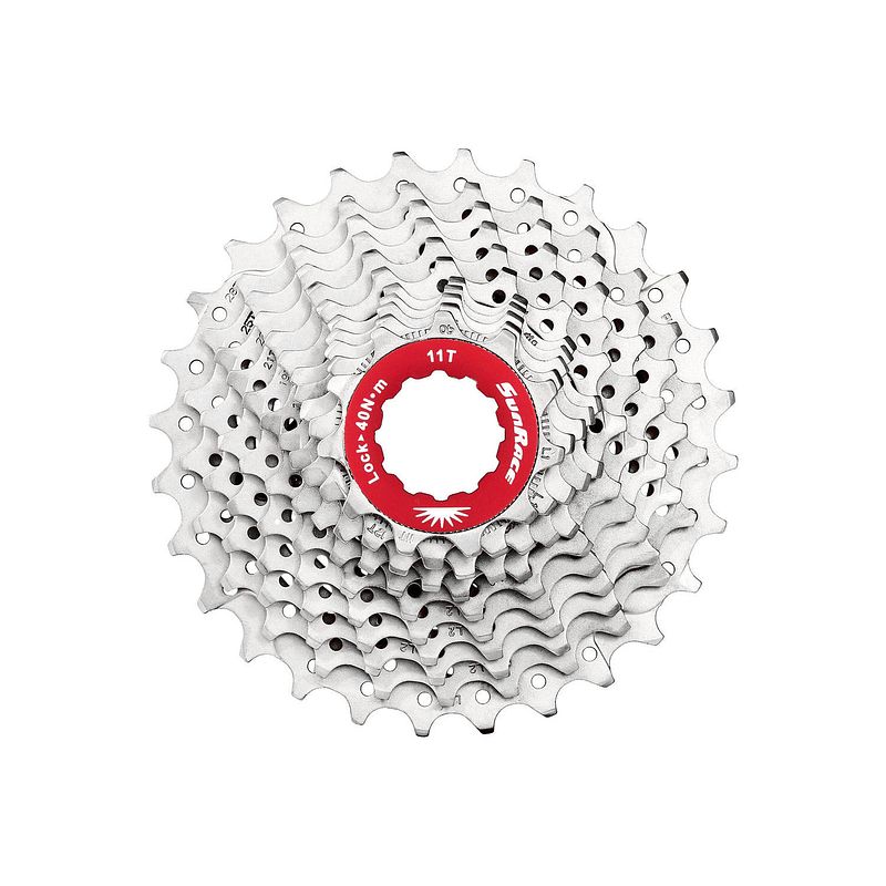 Foto van Sunrace cassette 10v 11-28 csrx0 metallic silver