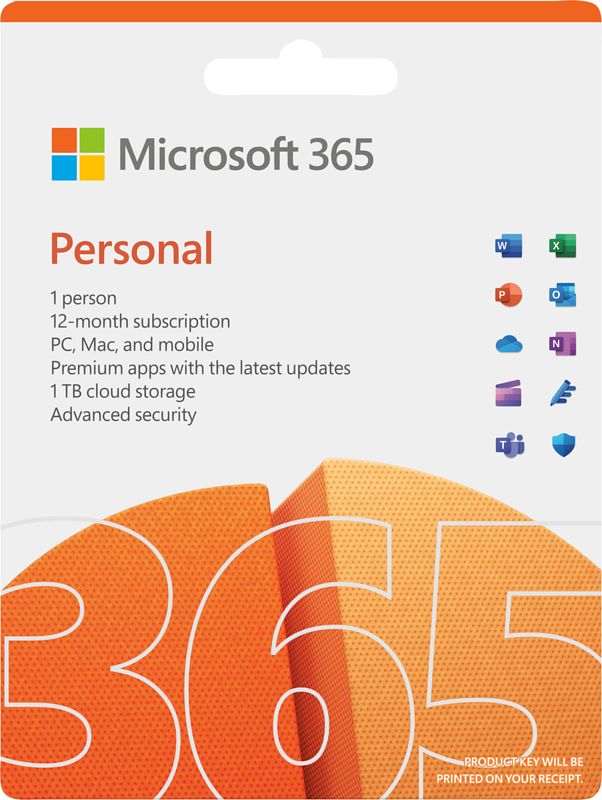 Foto van Microsoft office 365 personal en abonnement 1 jaar