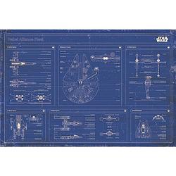 Foto van Pyramid star wars rebel alliance fleet blueprint poster 91,5x61cm