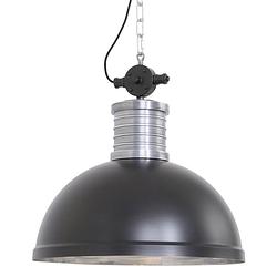 Foto van Industriële hanglamp - steinhauer - metaal - industrieel - e27 - l: 50cm - voor binnen - woonkamer - eetkamer - zwart