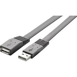 Foto van Renkforce usb-kabel usb 2.0 usb-a stekker, usb-a bus 1.00 m zwart zeer flexibel rf-4087404