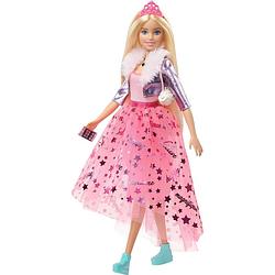 Foto van Barbie pop princess adventure meisjes 32,5 cm beige 7-delig
