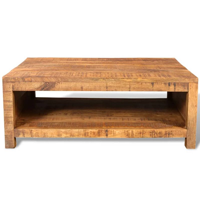 Foto van The living store salontafel antieke stijl - hout - 80x60x30 cm - met opslag