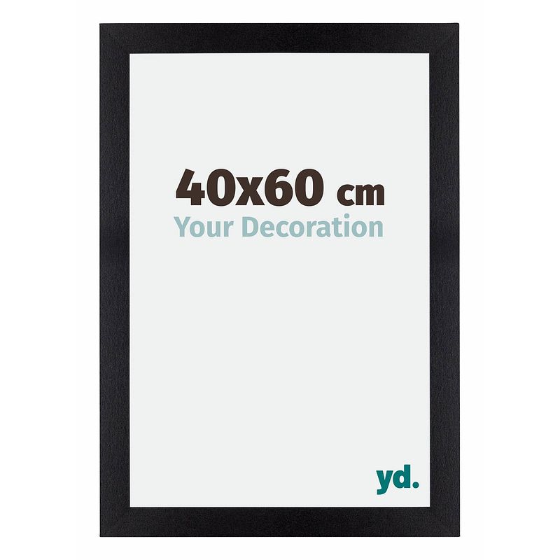 Foto van Fotolijst 40x60cm zwart mat mdf mura