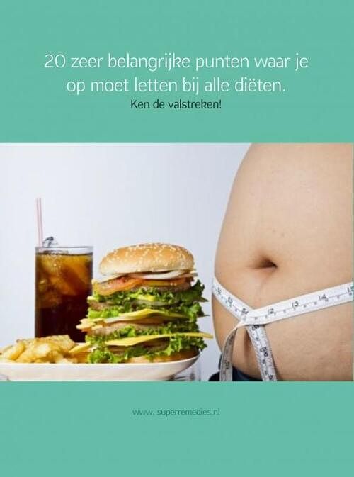 Foto van 20 zeer belangrijke punten waar je op moet letten bij alle diëten - ebook (9789462545618)