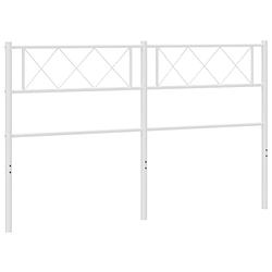 Foto van Vidaxl hoofdbord 120 cm metaal wit