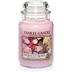 Foto van Yankee candle - fresh cut roses geurkaars - large jar - tot 150 branduren