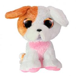 Foto van Lumo stars knuffel dog kaffe junior 15 cm pluche wit/bruin