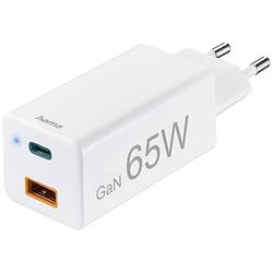 Foto van Hama gan 65w 00201643 usb-oplader 3000 ma 2 x usb-a, usb-c binnen, thuis