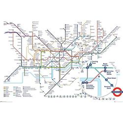 Foto van Gbeye transport for london underground map poster 91,5x61cm